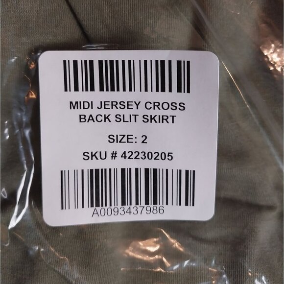 NWT Torrid Midi Jersey Cross Back Slit Dress Sz 2X Olive Green - Picture 11 of 11